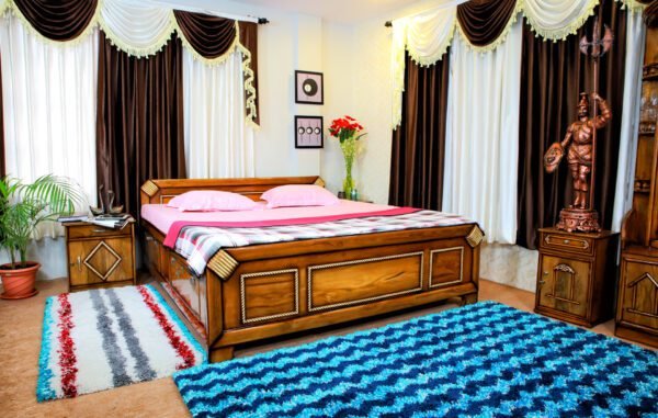 Low Head Simple Teak Wooden Bed - Image 2