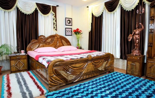 Anchal Design Solid Teak Wooden Bed - Image 4