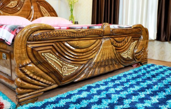 Anchal Design Solid Teak Wooden Bed - Image 2