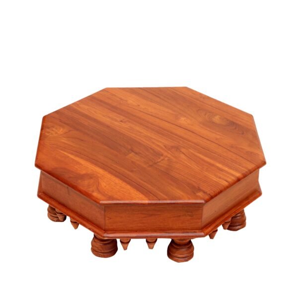 Diamond Shaped Handmade Natural Classic Wooden Bajot for Home