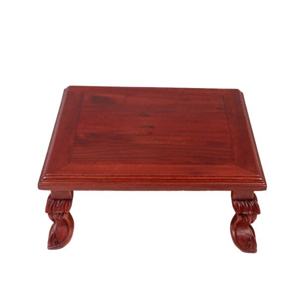 Teak Wooden Square Folding Bajot - Image 2