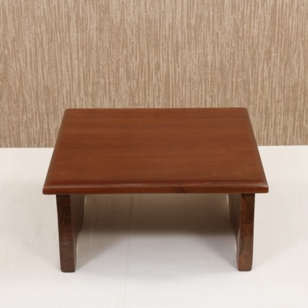 Simple Compact Multipurpose Teak Wooden Bajot - Image 2