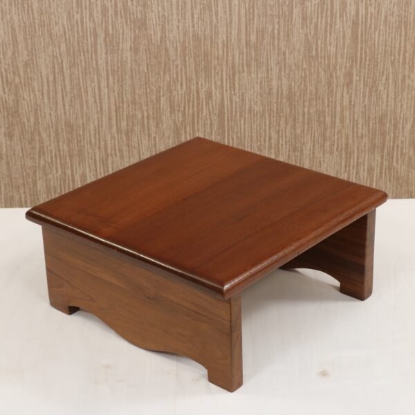 Simple Compact Multipurpose Teak Wooden Bajot - Image 4