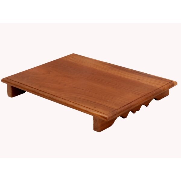 Simple Low Teak Wooden Bajot - Image 3