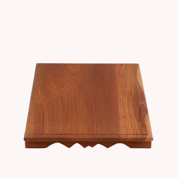 Simple Low Teak Wooden Bajot - Image 4