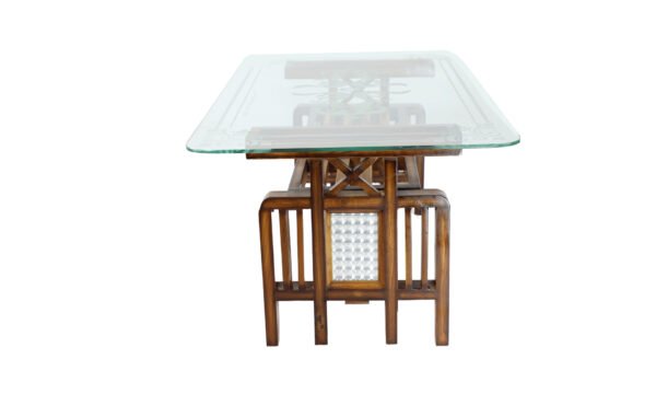 Teak Wooden Center cum Coffee Table 001 - Image 2