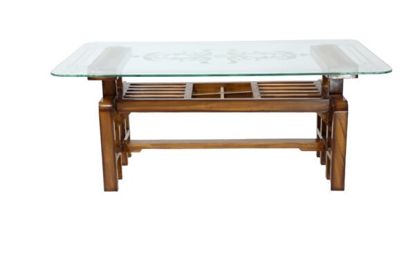 Teak Wooden Center cum Coffee Table 001 - Image 3