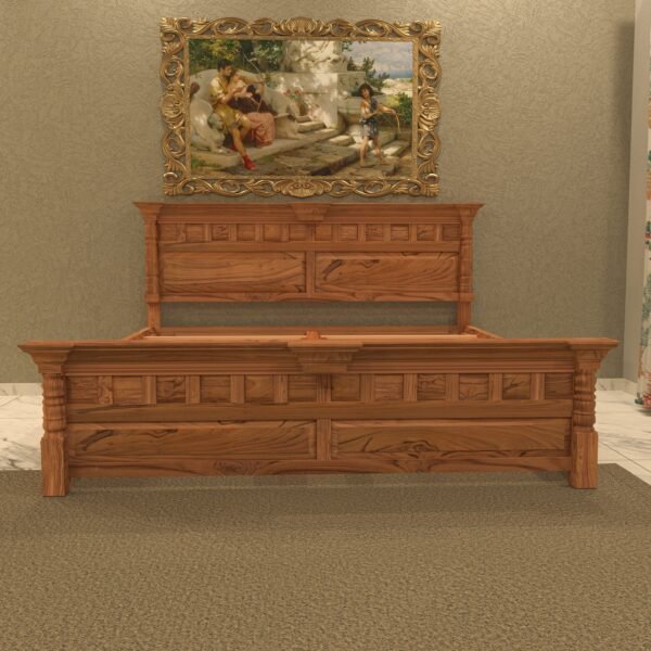 Brick Concept Teak Wooden Storage Bed - Image 2