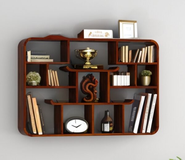 Teak Wooden Francis Wall Shelf