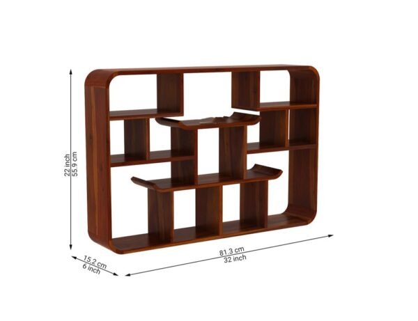 Teak Wooden Francis Wall Shelf - Image 4